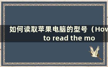 如何读取苹果电脑的型号（How to read the model number of a Apple Computer）